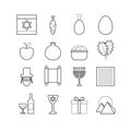 Set of vector line passover icons for web design