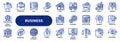 Vector linear icons of business and finance