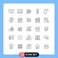 Set of 25 Vector Lines on Grid for avatar, indian, interface, india, culture