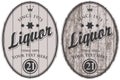 Set of vector liquor labels