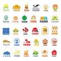 Set of vector logos farm