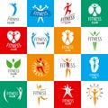 Set of vector logos for fitness clubs