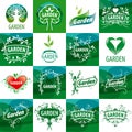 Set of vector logos for the garden