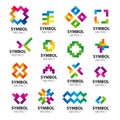 Set vector logos modules Royalty Free Stock Photo