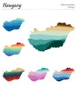 Set of vector maps of Hungary.