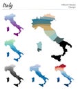 Set of vector maps of Italy.