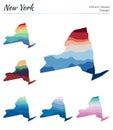 Set of vector maps of New York.