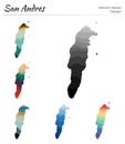 Set of vector maps of San Andres.