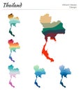 Set of vector maps of Thailand.