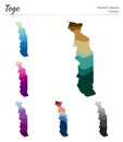 Set of vector maps of Togo..