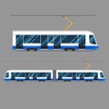 Set vector mass rapid transit urban vehicles Collection municipal transport