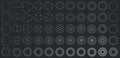 Set of Vector Mathematical Roulette Curve Structure Set