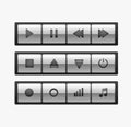 A set of vector Media player control icons Royalty Free Stock Photo