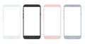 Set of vector mobile smart phone mockups for apps Royalty Free Stock Photo