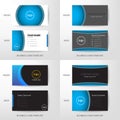 Set of Vector modern and clean business card design template Royalty Free Stock Photo