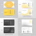 Set of Vector modern and clean business card design template Royalty Free Stock Photo