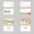 Set of Vector modern and clean pastel business card design