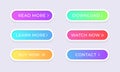 Set of vector modern gradient colors buttons, for shop and web Royalty Free Stock Photo