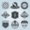 Set of Vector Music Logo, Icons and Design Elements Royalty Free Stock Photo