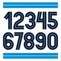 Set of vector numbers made with white lines, can be used for log Royalty Free Stock Photo