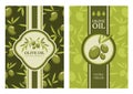 Set of vector olive seamless pattern, labels, stickers.