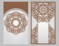 Set of 2 vector ornamental nature cards Royalty Free Stock Photo