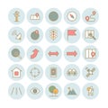 Set of vector outline navigation icons