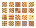 Set of vector paving tiles and bricks patterns