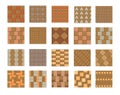 Set of vector paving tiles and bricks patterns