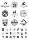 Set of vector pet logo, icons and design elements