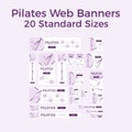 Set of vector pilates web bannes