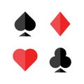 Set of vector playing card symbols