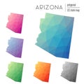 Set of vector polygonal Arizona maps.