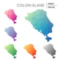 Set of vector polygonal Colon Island maps filled.