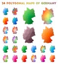 Set of vector polygonal maps of Germany.