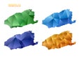 Set of vector polygonal maps of Imbros.
