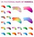 Set of vector polygonal maps of Minorca.