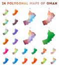 Set of vector polygonal maps of Oman.