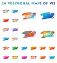 Set of vector polygonal maps of Vis.