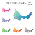 Set of vector polygonal Providenciales maps.