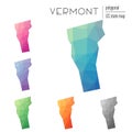 Set of vector polygonal Vermont maps.