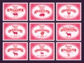 Set of vector Postage stamps with farm animals Royalty Free Stock Photo