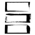 Vector rectangle grunge black stickers Royalty Free Stock Photo