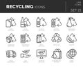 Set of vector recycling icons