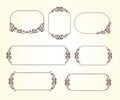 Set of vector retro frames with, vector illustration
