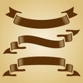 Set of vector retro ribbons