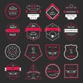 Set Vector Retro Skateboarding Logo and Badge