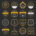 Set Vector Retro Skateboarding Logo and Badge