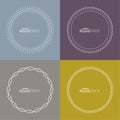 Set of vector round banners