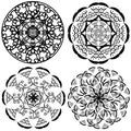 Set vector round ornament Royalty Free Stock Photo